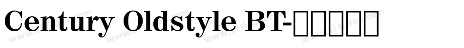 Century Oldstyle BT字体转换